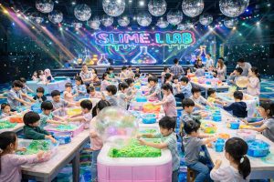 大阪・WHATAWONで「スライムワンダーランド」開催中　触って・混ぜて・遊べる「ぷにぷにスライム」の新感覚イベント