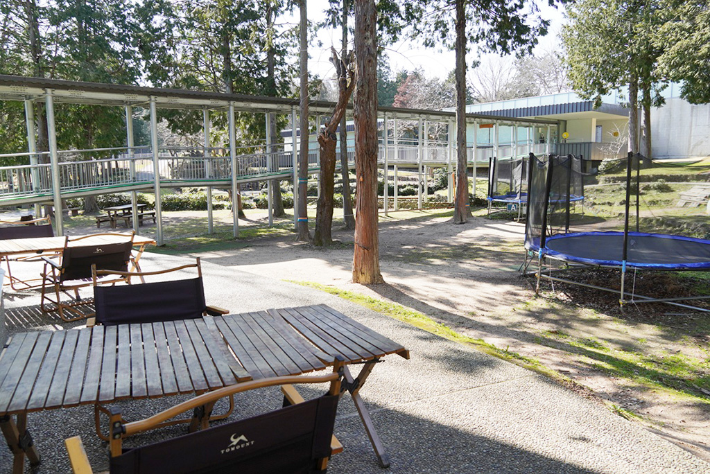 屋外にあるトランポリン/植村直己記念スポーツ公園（兵庫県/豊岡市）