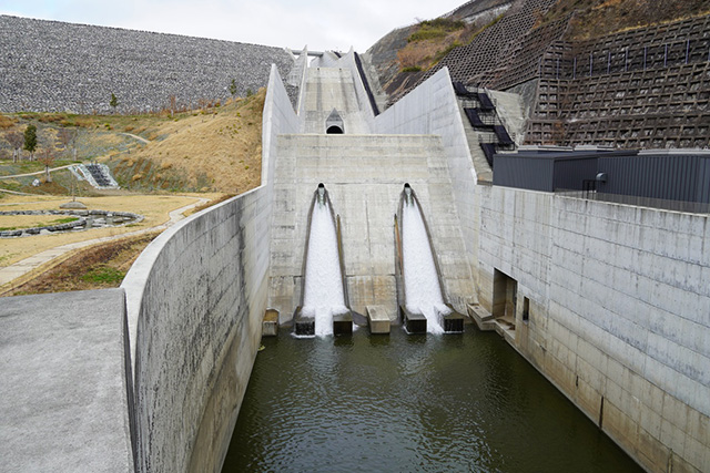 ダムの裏側/ダムパークいばきた（大阪府/茨木市）